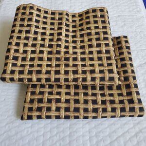 NOS Vtg Waverly 28x26"Drop Curtains Basket Weave Cafe Panels Outstanding Quality